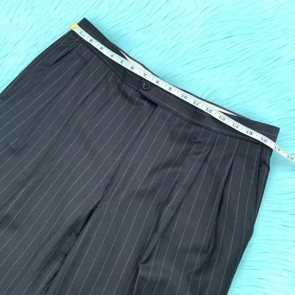 Hickey Freeman Classic Fit Brown Pin Stripe Wool Suit